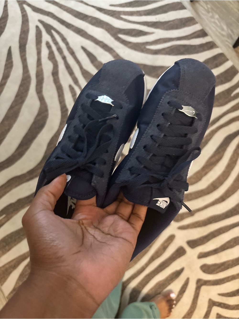 Nike Cortez TXT Women’s Sneakers Navy Blue White Size 8